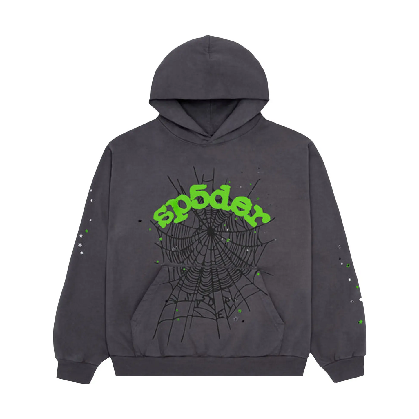 Sp5der Wait Web Hoodie 'Slate Grey'