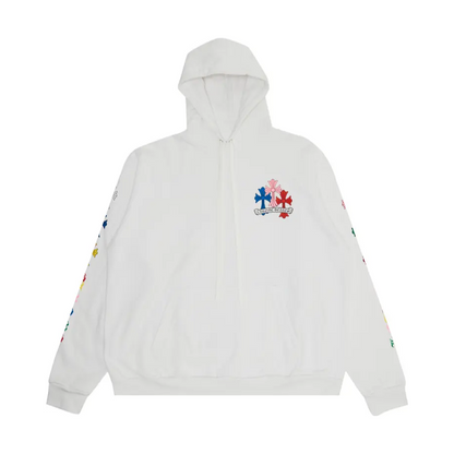 Chrome Hearts Cross Hoodie 'White/Multicolor'