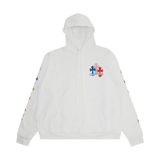 Chrome Hearts Cross Hoodie 'White/Multicolor'