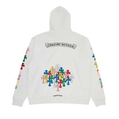 Chrome Hearts Cross Hoodie 'White/Multicolor'
