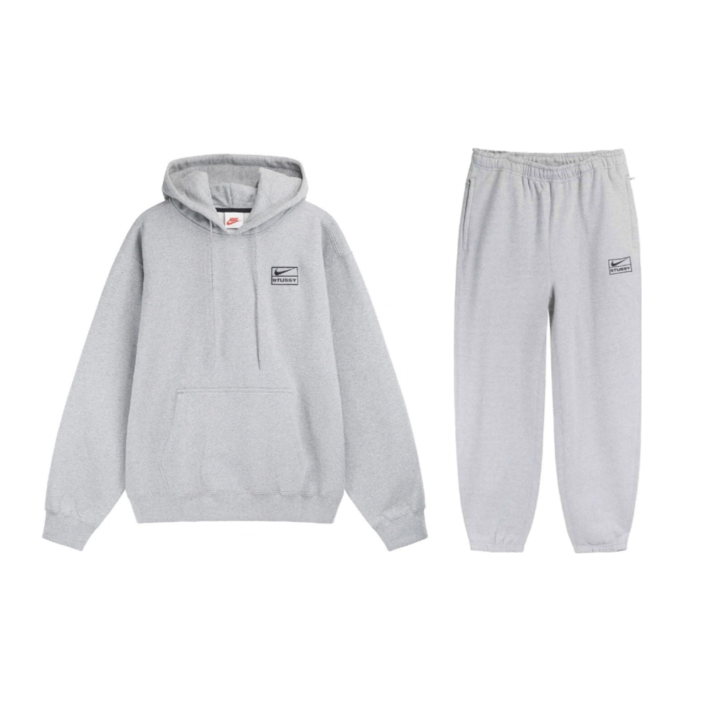 Nike x Stussy Grey Hoodie & Joggers Set