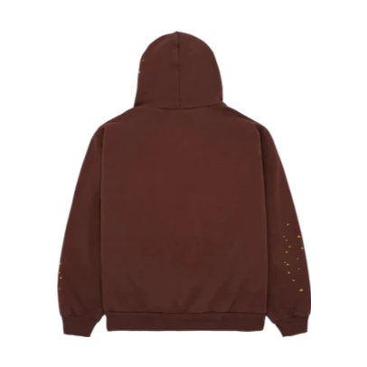 Sp5der Worldwide Angel Number Hoodie 'Brown'